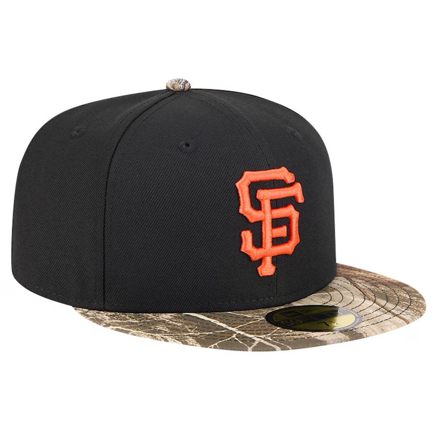 New Era San Francisco Giants Black Realtree Camo 59FIFTY Fitted Hat product image 3, provided for visual reference and