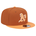 New Era Oakland Athletics Color Pack 2-Tone 9FIFTY Snapback Hat-Brown/Orange product image 1, provided for visual reference