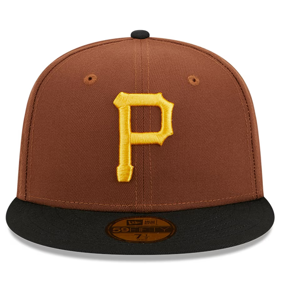 New Era Pittsburgh Pirates Harvest 1960 Side Patch 59fifty Fitted Hat-Brown product image 2, provided for visual reference