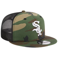 New Era Chicago White Sox Woodland Camo Trucker 9FIFTY Snapback Hat product image 1, provided for visual reference and