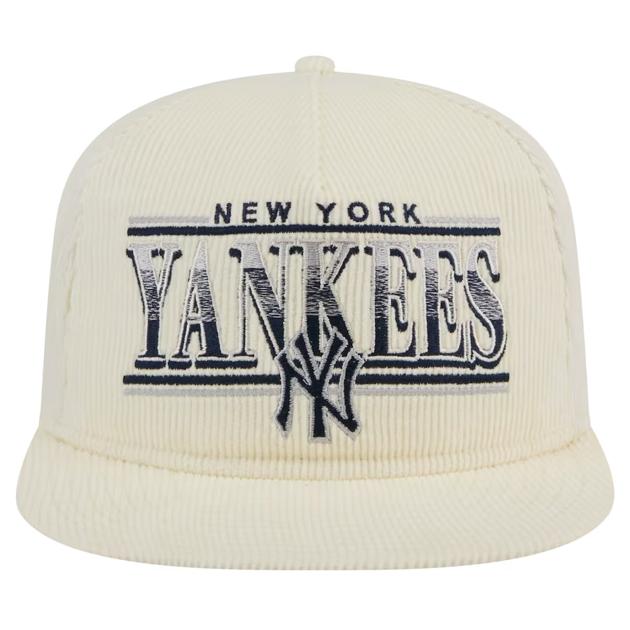 New Era New York Yankees Corduroy Throwback The Golfer Snapback Hat product image 2, provided for visual reference and