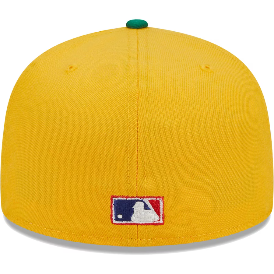 New Era Oakland Athletics Gold Retro Jersey Script 59FIFTY Fitted product image 4, provided for visual reference and product