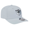 New Era Las Vegas Raiders Team 9SEVENTY Stretch-Snap Adjustable Hat-Gray product image 1, provided for visual reference and