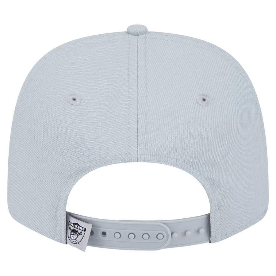 New Era Las Vegas Raiders Team 9SEVENTY Stretch-Snap Adjustable Hat-Gray product image 5, provided for visual reference and