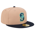 New Era Seattle Mariners 59FIFTY Fitted Hat-Camel product image 1, provided for visual reference and product detail review