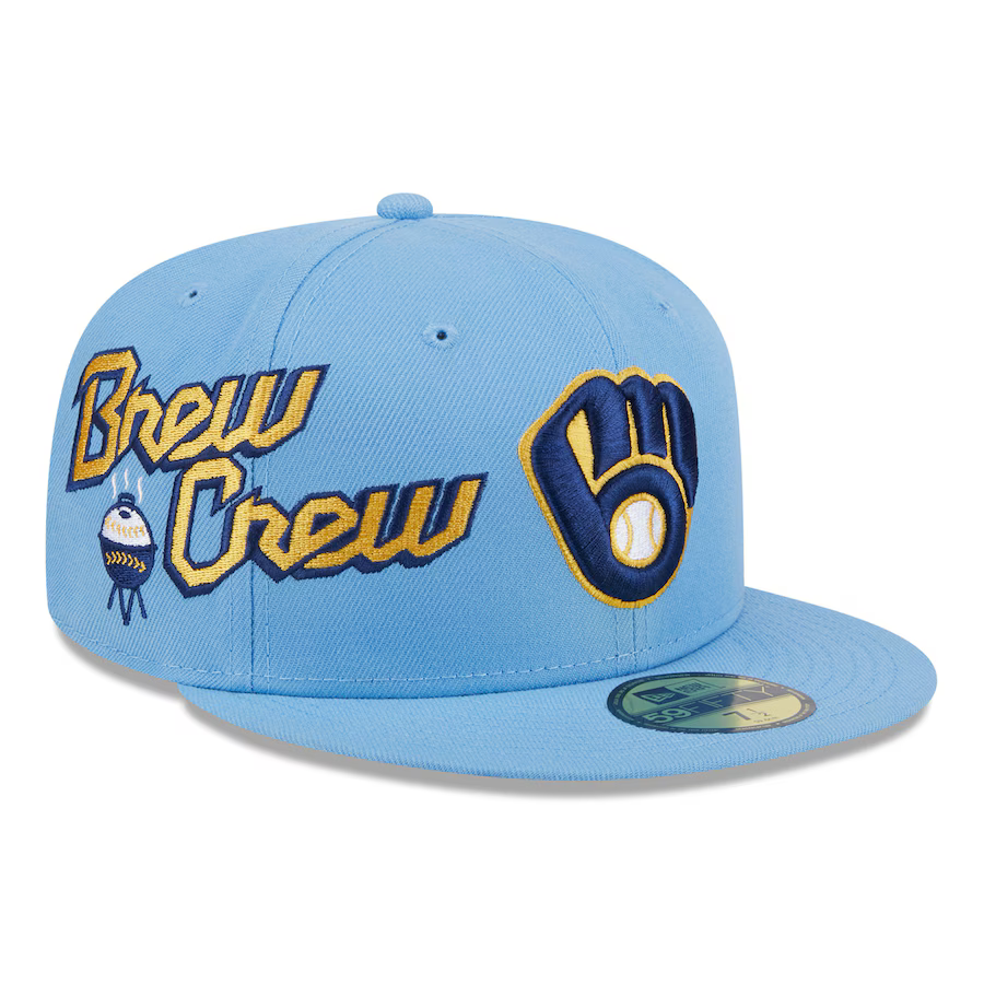 New Era Milwaukee Brewers City Connect Icon 59FIFTY Fitted Hat-Light Blue product image 1, provided for visual reference and
