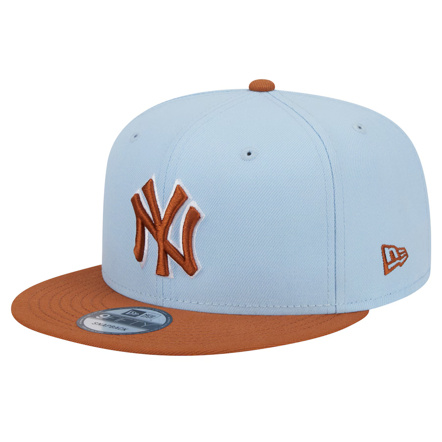 New Era New York Yankees 2-Tone Color Pack 9FIFTY Snapback Hat -Light Blue/Rust product image 2, provided for visual