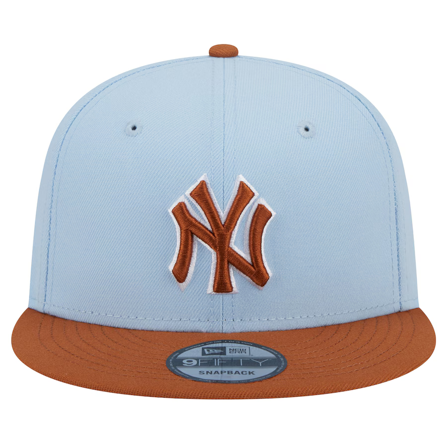 New Era New York Yankees 2-Tone Color Pack 9FIFTY Snapback Hat -Light Blue/Rust product image 3, provided for visual