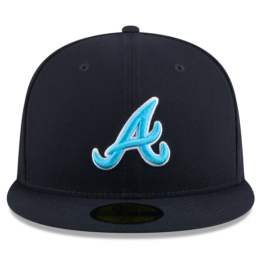 New Era Atlanta Braves 59FIFTY Fitted Hat 2024-Navy product image 3, provided for visual reference and product detail review