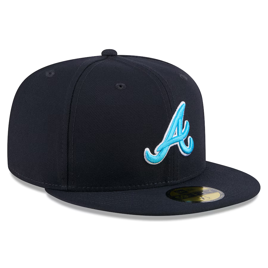 New Era Atlanta Braves 59FIFTY Fitted Hat 2024-Navy product image 2, provided for visual reference and product detail review