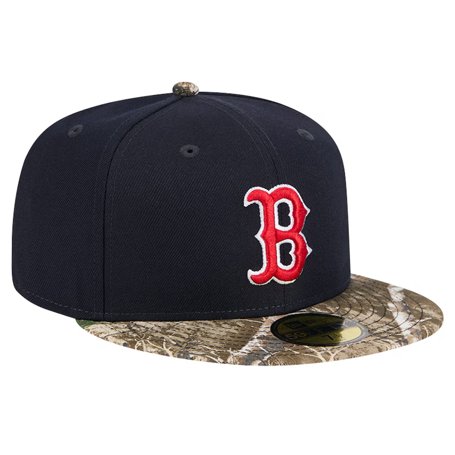 New Era Boston Red Sox Navy Realtree Camo 59FIFTY Fitted Hat product image 3, provided for visual reference and product