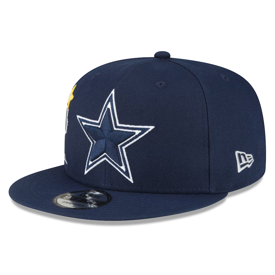 New Era Navy Dallas Cowboys Icon 9FIFTY Snapback Hat for Men product image 3, provided for visual reference and product