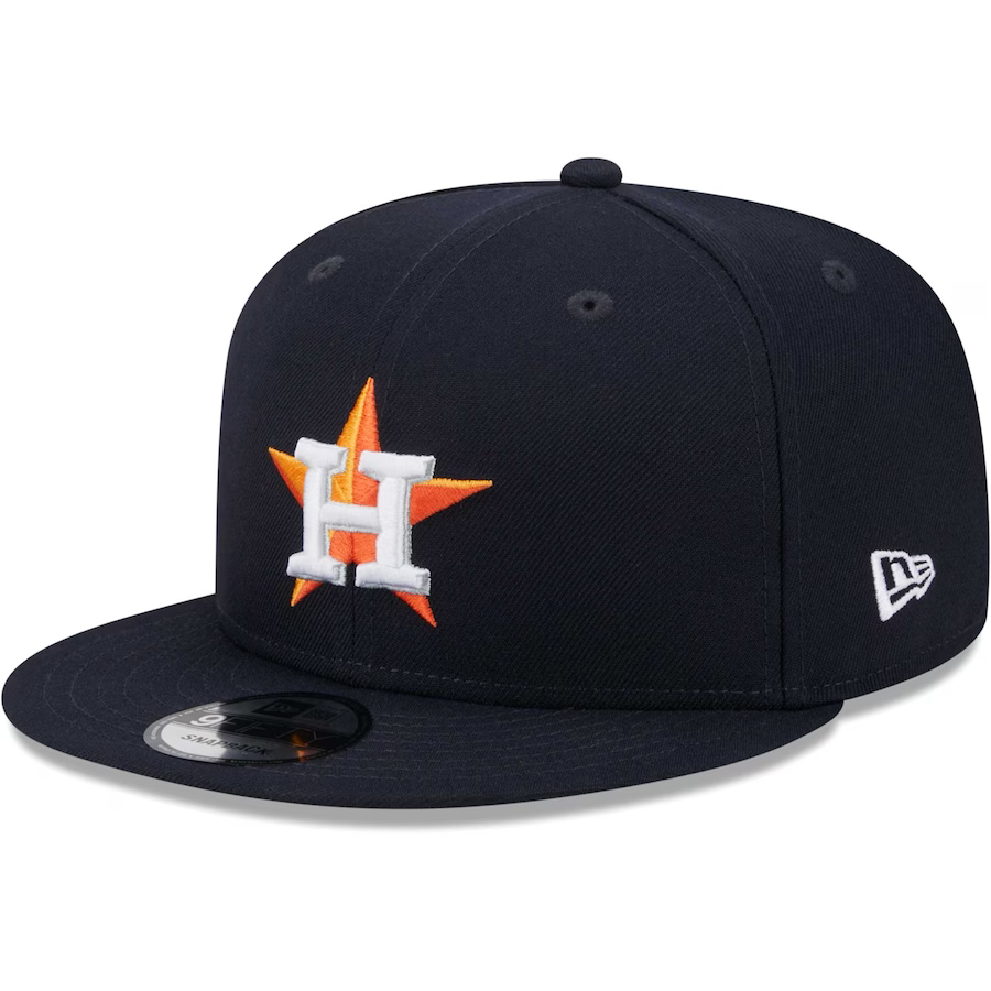 New Era Houston Astros 2017 World Series Side Patch 9FIFTY Snapback Hat-Navy product image 3, provided for visual reference