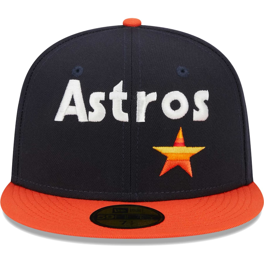 New Era Houston Astros Navy Retro Jersey Script 59FIFTY Fitted product image 2, provided for visual reference and product