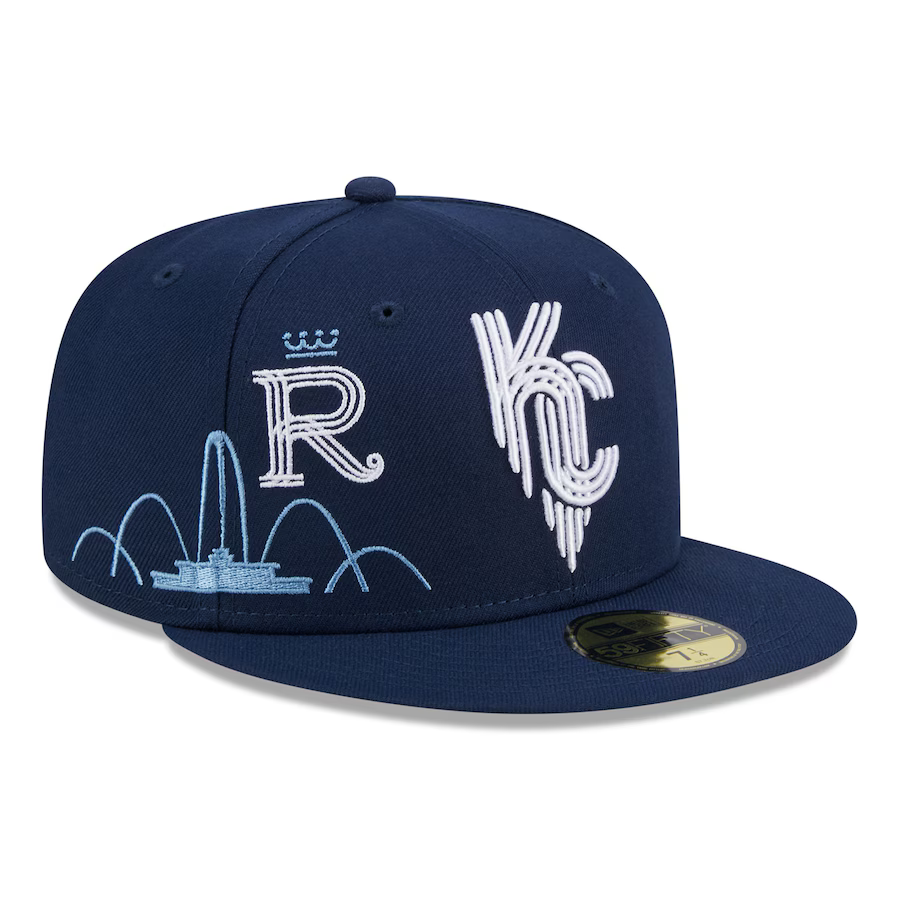 New Era Kansas City Royals City Connect Icon 59FIFTY Fitted Hat-Navy product image 1, provided for visual reference and