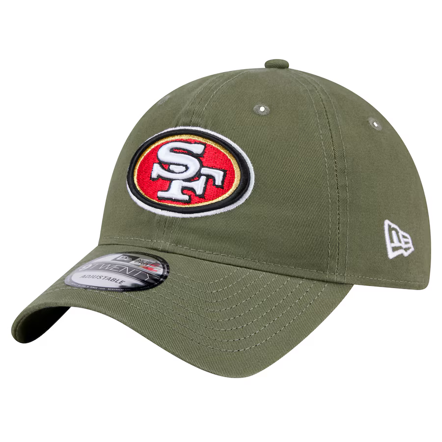 New Era San Francisco 49ers Core Classic 2.0 9TWENTY Adjustable Hat-Olive Green product image 2, provided for visual