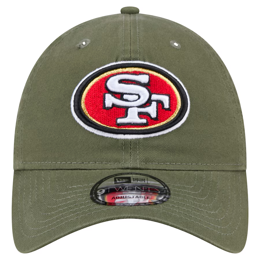 New Era San Francisco 49ers Core Classic 2.0 9TWENTY Adjustable Hat-Olive Green product image 3, provided for visual