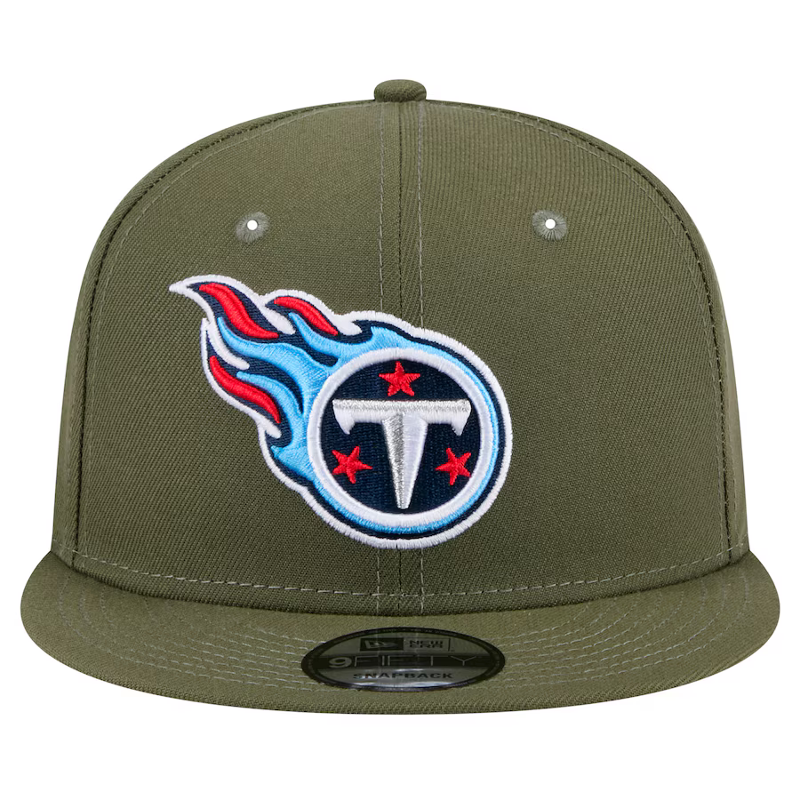 New Era Men Tennessee Titans 9FIFTY Snapback Hat-Olive Green product image 3, provided for visual reference and product