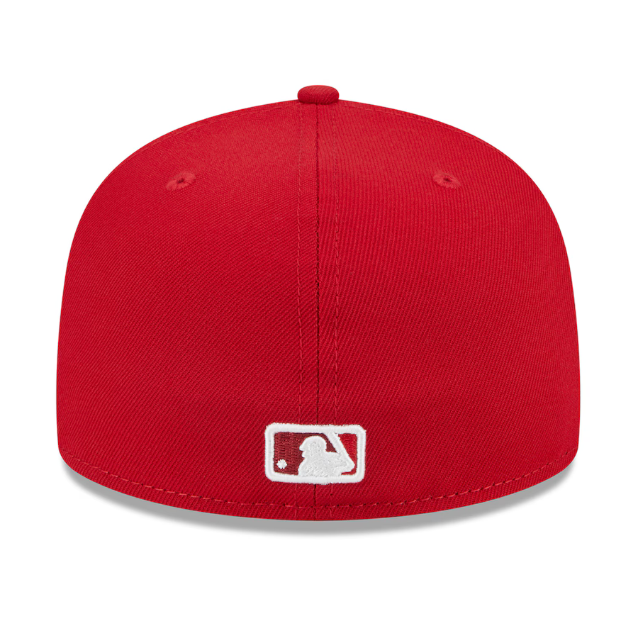 New Era Los Angeles Angels City Connect Icon 59FIFTY Fitted Hat - Red product image 4, provided for visual reference and