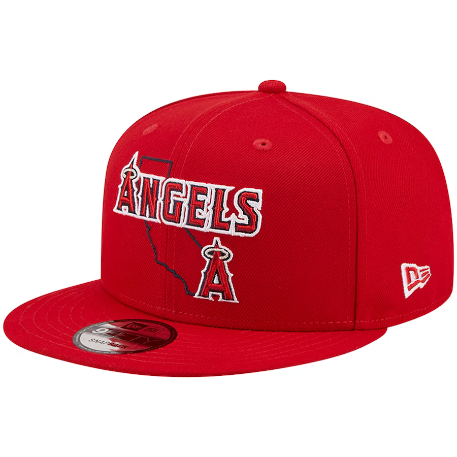 New Era Los Angeles Angels State Logo 9FIFTY Snapback Hat product image 3, provided for visual reference and product detail