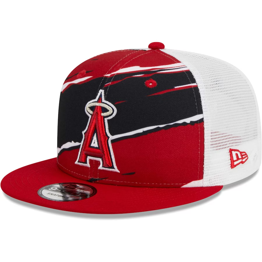 New Era Youth Los Angeles Angels Tear Trucker 9FIFTY Snapback Hat product image 2, provided for visual reference and product