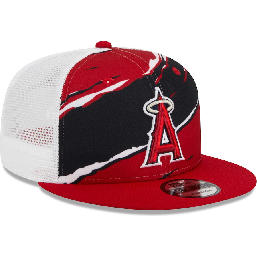 New Era Youth Los Angeles Angels Tear Trucker 9FIFTY Snapback Hat product image 3, provided for visual reference and product