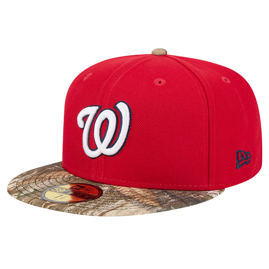 New Era Washington Nationals Red Realtree Camo 59FIFTY Fitted Hat product image 3, provided for visual reference and product