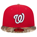 New Era Washington Nationals Red Realtree Camo 59FIFTY Fitted Hat product image 1, provided for visual reference and product