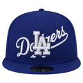 New Era Los Angeles Dodgers Overlap 59FIFTY Fitted Hat-Royal product image 1, provided for visual reference and product