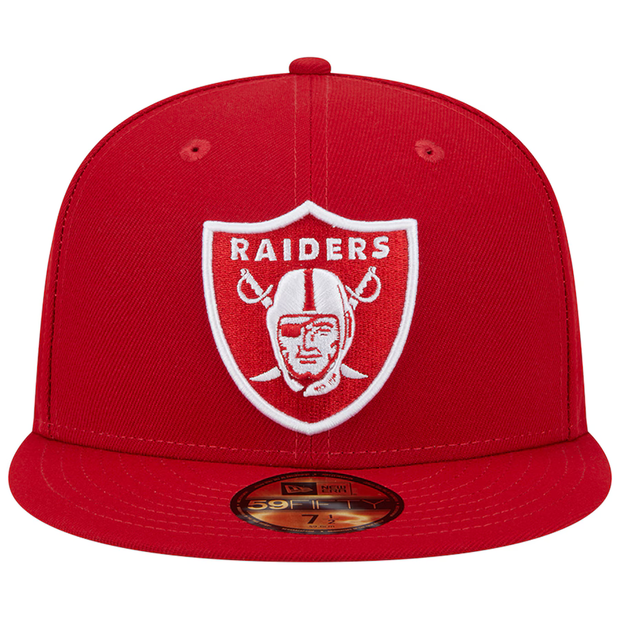 New Era Las Vegas Raiders Super Bowl XVIII 59FIFTY Fitted Hat- Scarlet/White product image 3, provided for visual reference
