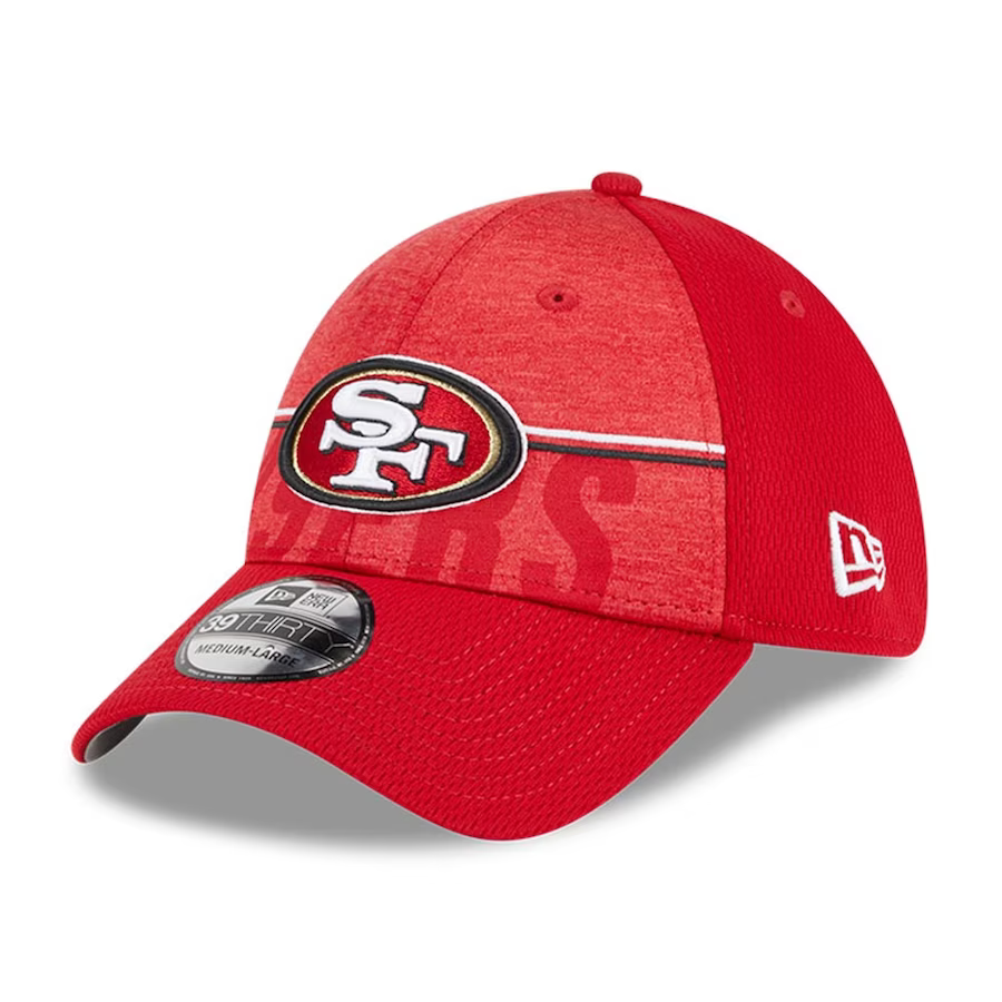 New Era Men San Francisco 49ers NFL Training Camp 39THIRTY Flex Fit Hat 2023-Scarlet product image 1, provided for visual