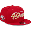 New San Francisco 49ers Main Script 9FIFTY Snapback Hat- Scarlet product image 1, provided for visual reference and product