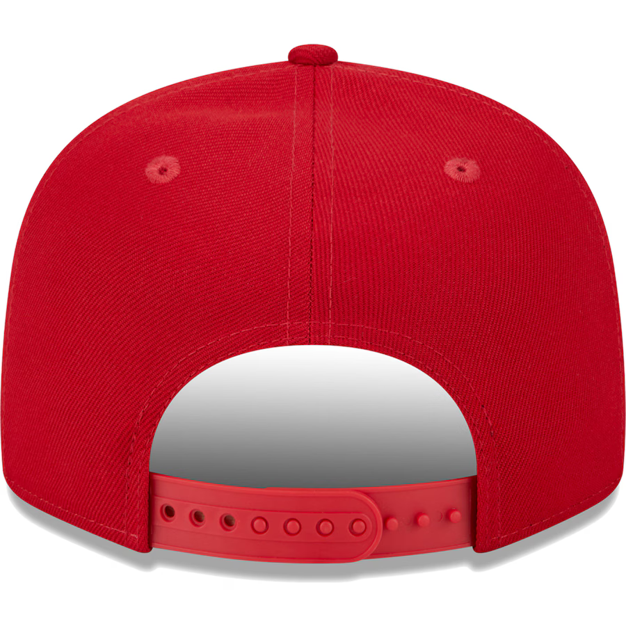New San Francisco 49ers Main Script 9FIFTY Snapback Hat- Scarlet product image 4, provided for visual reference and product
