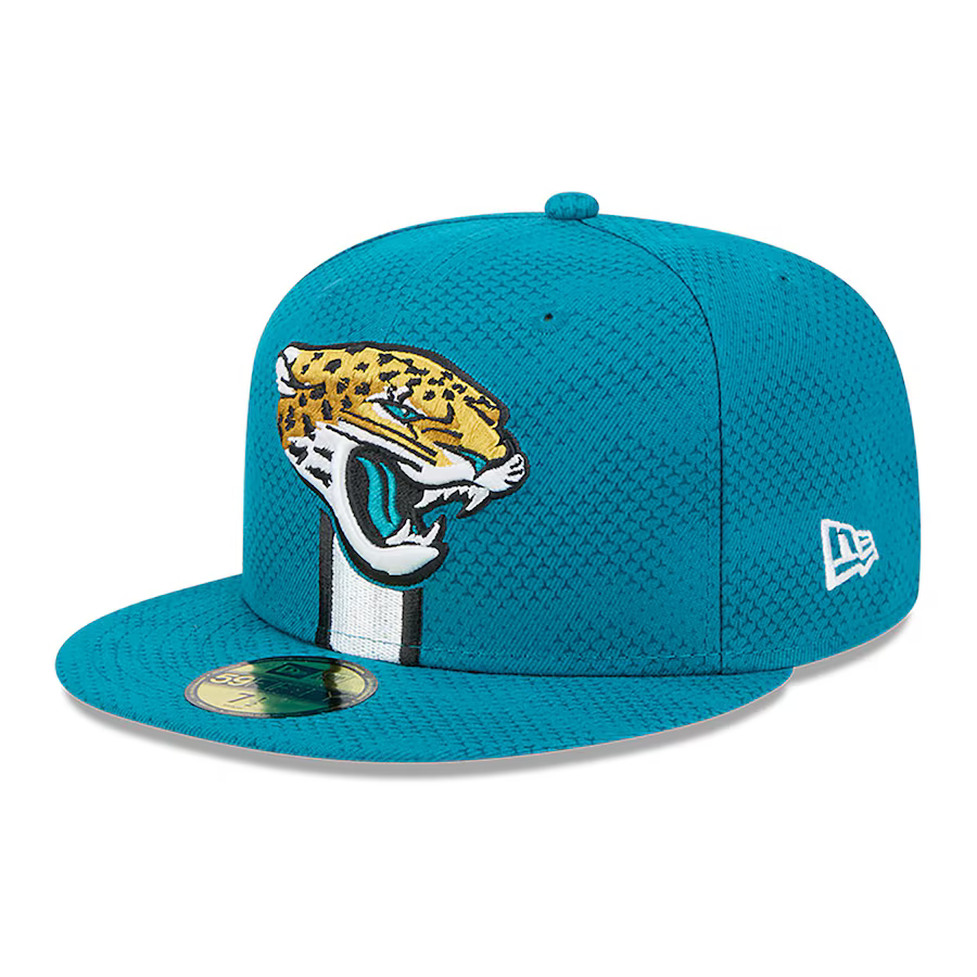 New Era Men Jacksonville Jaguars Teal Sideline 59FIFTY Fitted Hat product image 3, provided for visual reference and product