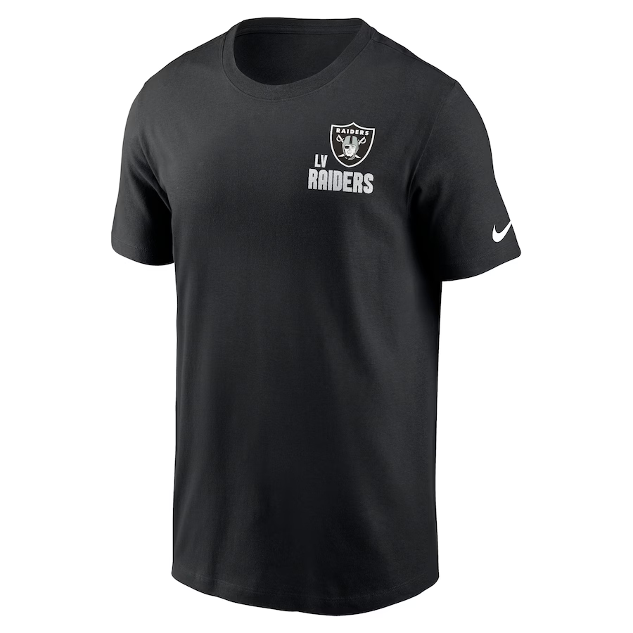 Nike Men Las Vegas Raiders Blitz T-Shirt-Black product image 1, provided for visual reference and product detail review