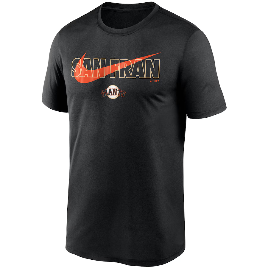 Nike Men San Francisco Giants City Swoosh Legend Performance T-Shirt - Black product image 1, provided for visual reference