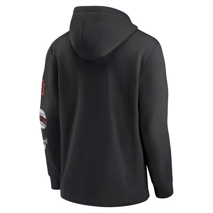 Nike Men San Francisco Giants Rewind Lefty Pullover Hoodie - Black product image 2, provided for visual reference and