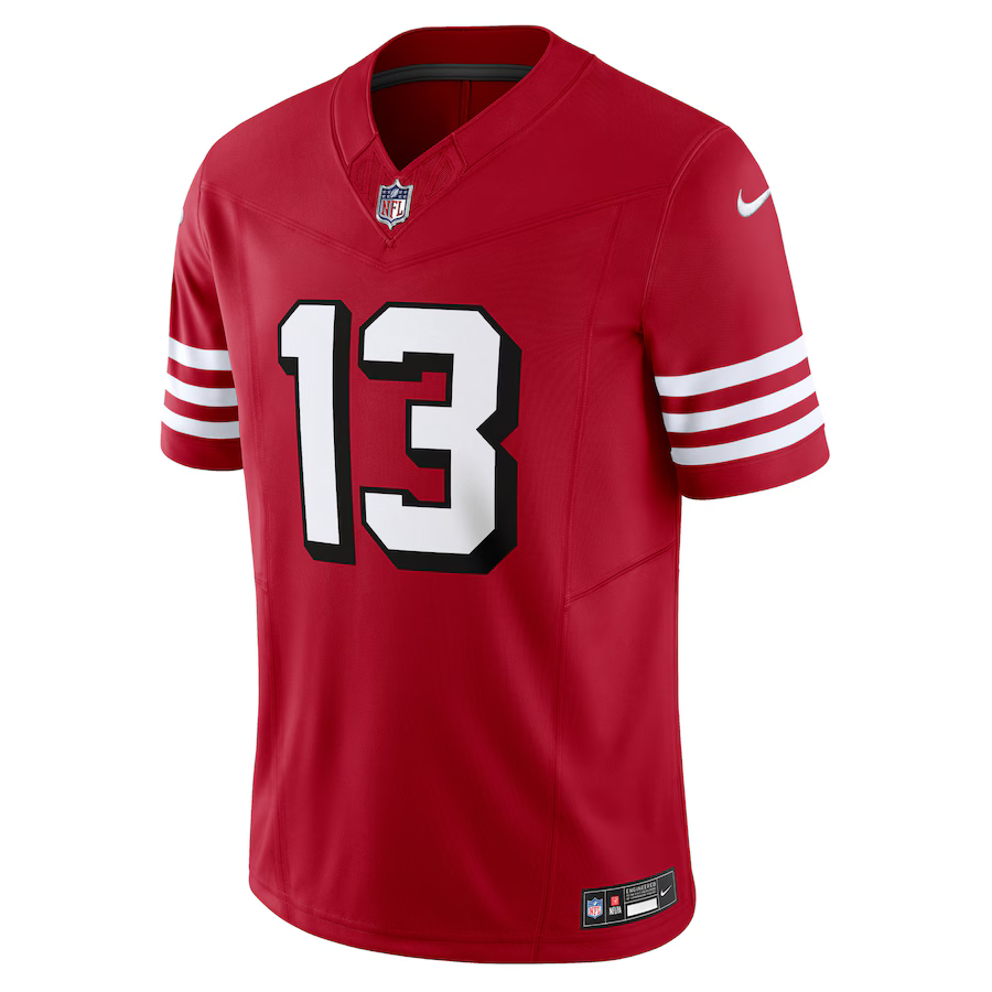 Nike Men San Francisco 49ers Purdy #13 Limited Jersey–Gym Red product image 1, provided for visual reference and product