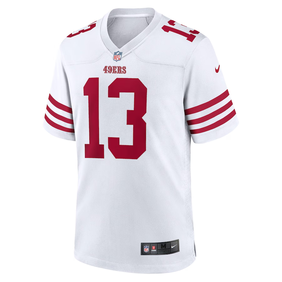 Nike Youth San Francisco 49ers Brock Purdy Game Jersey - White product image 1, provided for visual reference and product