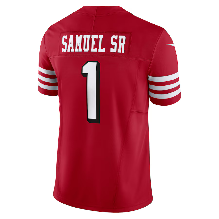 Nike Men San Francisco 49ers Samuel #1 Limited Jersey–Gym Red product image 2, provided for visual reference and product