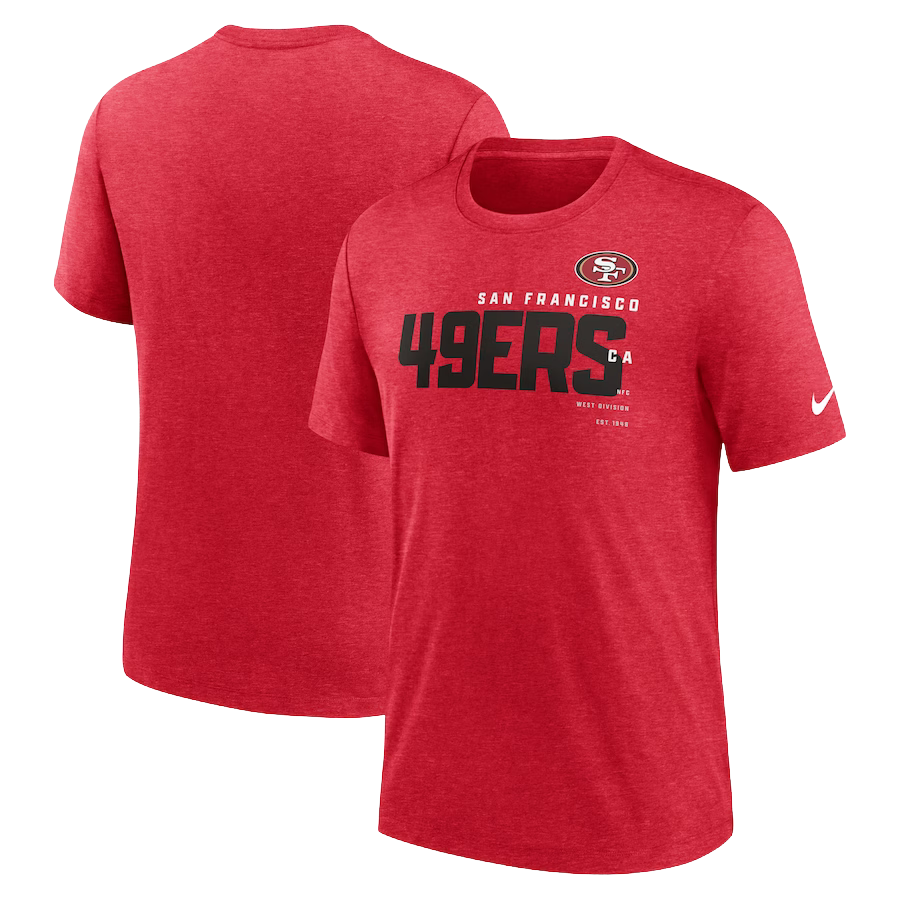 Nike San Francisco 49ers T-Shirt-Red product image 1, provided for visual reference and product detail review