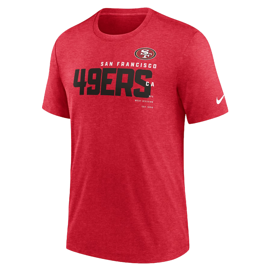 Nike San Francisco 49ers T-Shirt-Red product image 2, provided for visual reference and product detail review