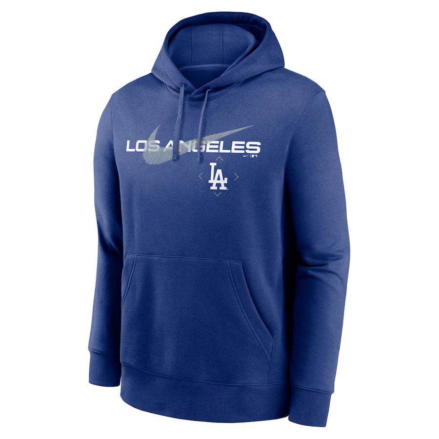 Los Angeles Dodgers Nike Big & Tall Over Arch Pullover Hoodie - Royal product image 1, provided for visual reference and
