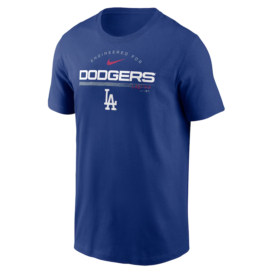 Nike Los Angeles Dodgers Team Engineered Performance T-Shirt - Royal product image 1, provided for visual reference and