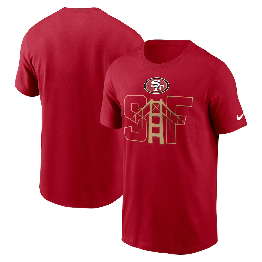 Nike Men San Francisco 49ERS Local Essential Nike T-shirt product image 3, provided for visual reference and product detail