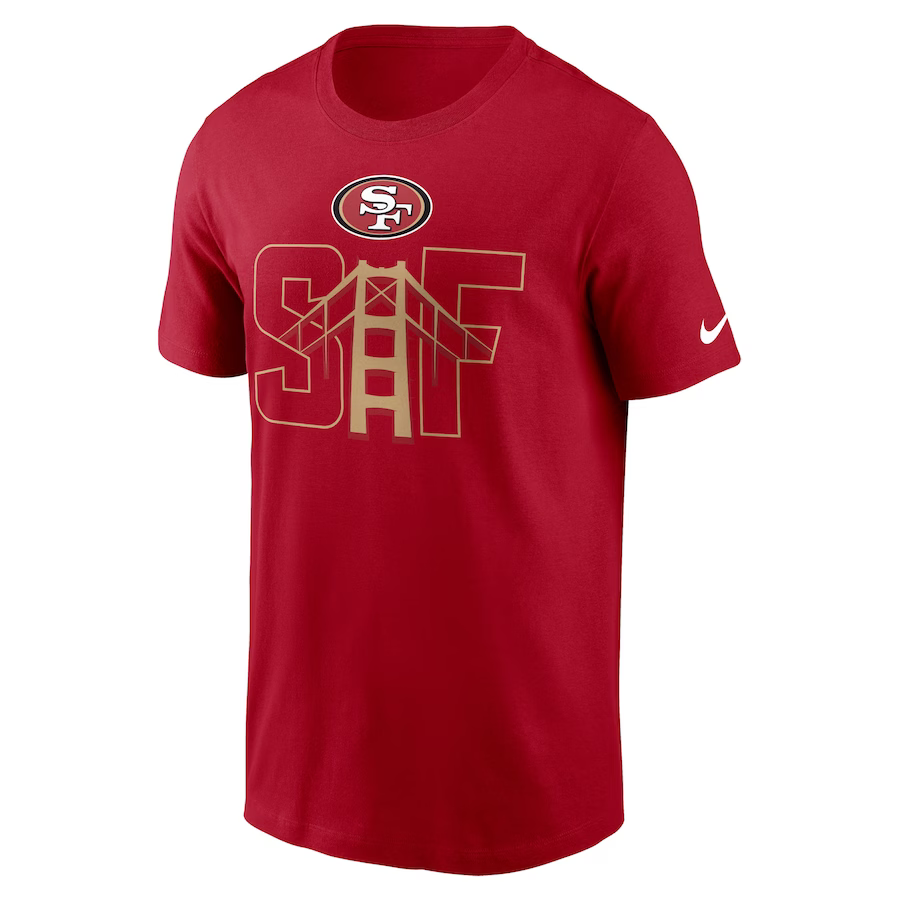 Nike Men San Francisco 49ERS Local Essential Nike T-shirt product image 1, provided for visual reference and product detail