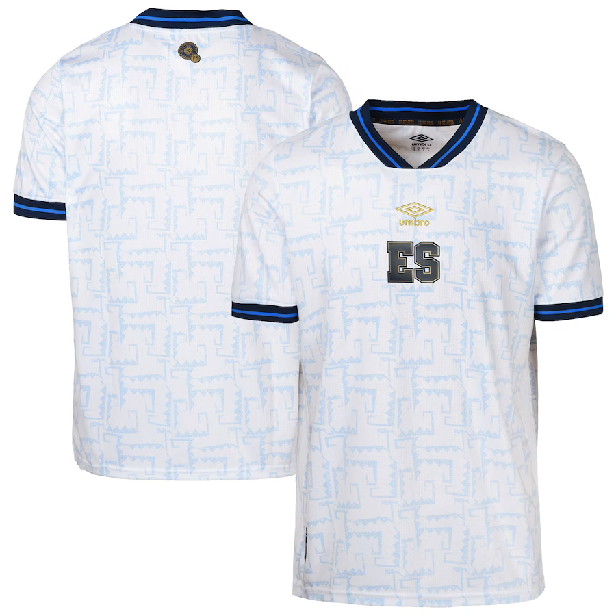El Salvador National Team Umbro 2023 Away Replica Jersey - White product image 2, provided for visual reference and product