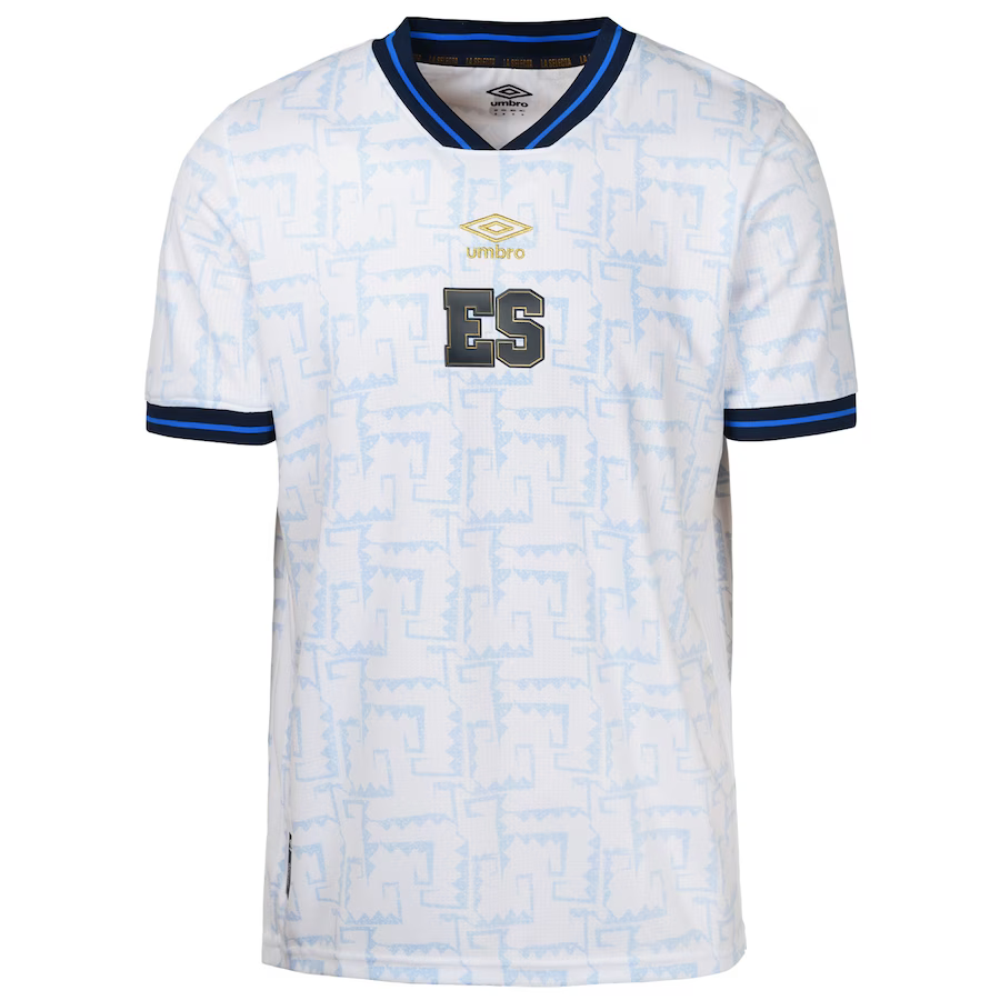 El Salvador National Team Umbro 2023 Away Replica Jersey - White product image 1, provided for visual reference and product