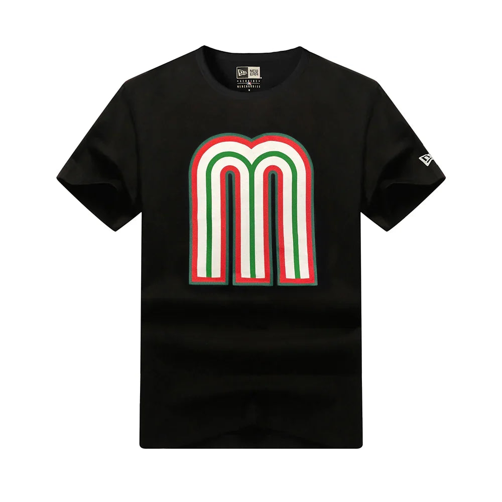 New Era Mexico World Baseball Classic Black T-Shirt product image 1, provided for visual reference and product detail review