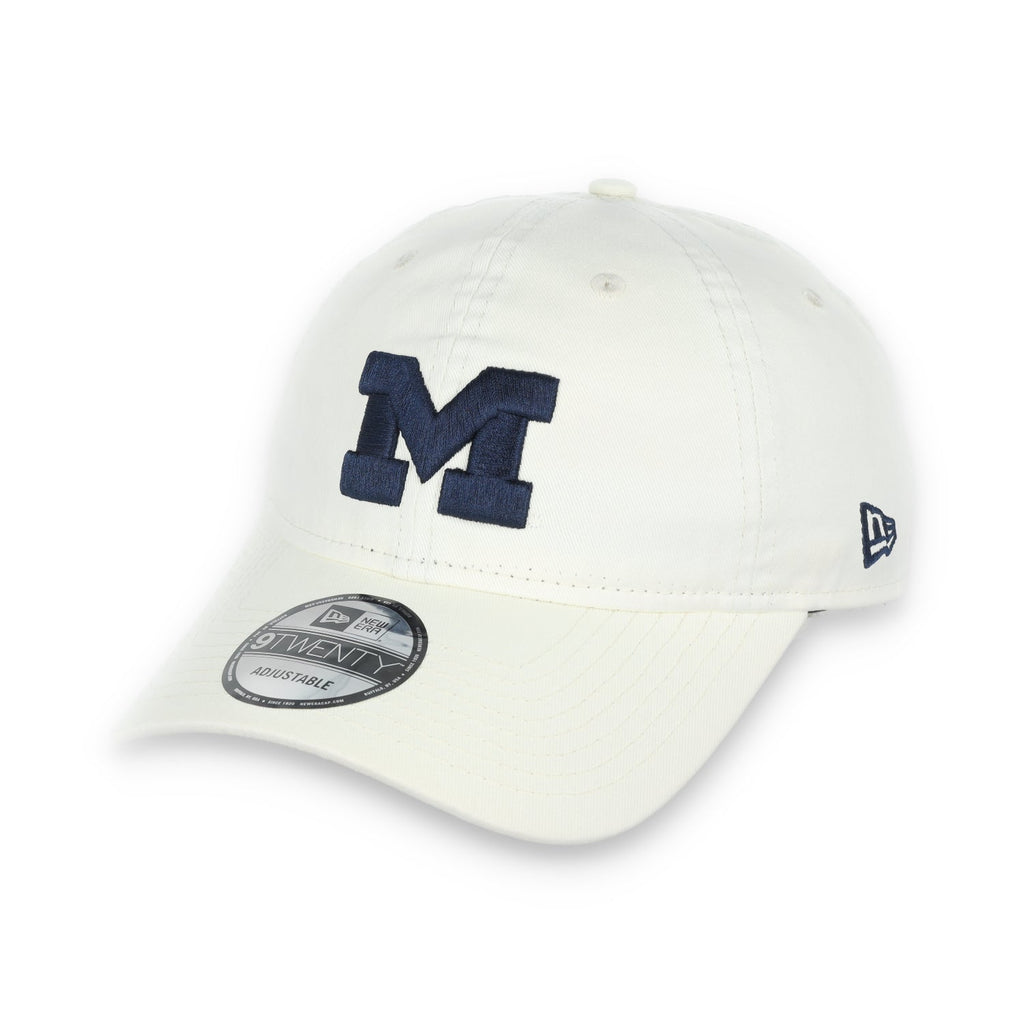 NEW ERA MICHIGAN WOLVERINES CORE CLASSIC 2.0 9TWENTY ADJUSTABLE HAT-Cream product image 2, provided for visual reference and